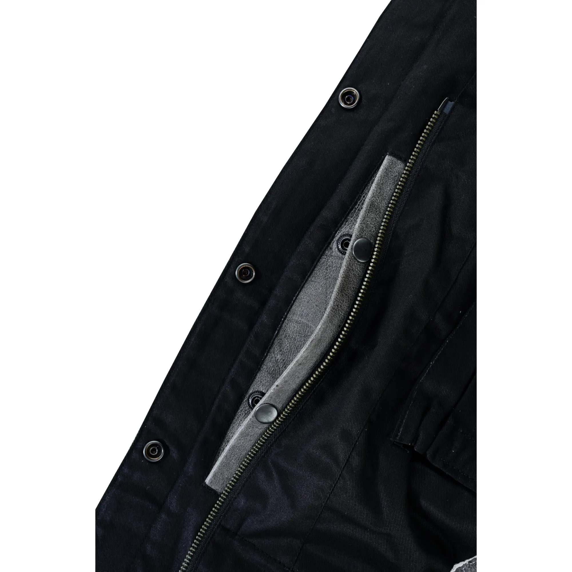 Men’s Gray Premium Leather Concealed Motorcycle Vest