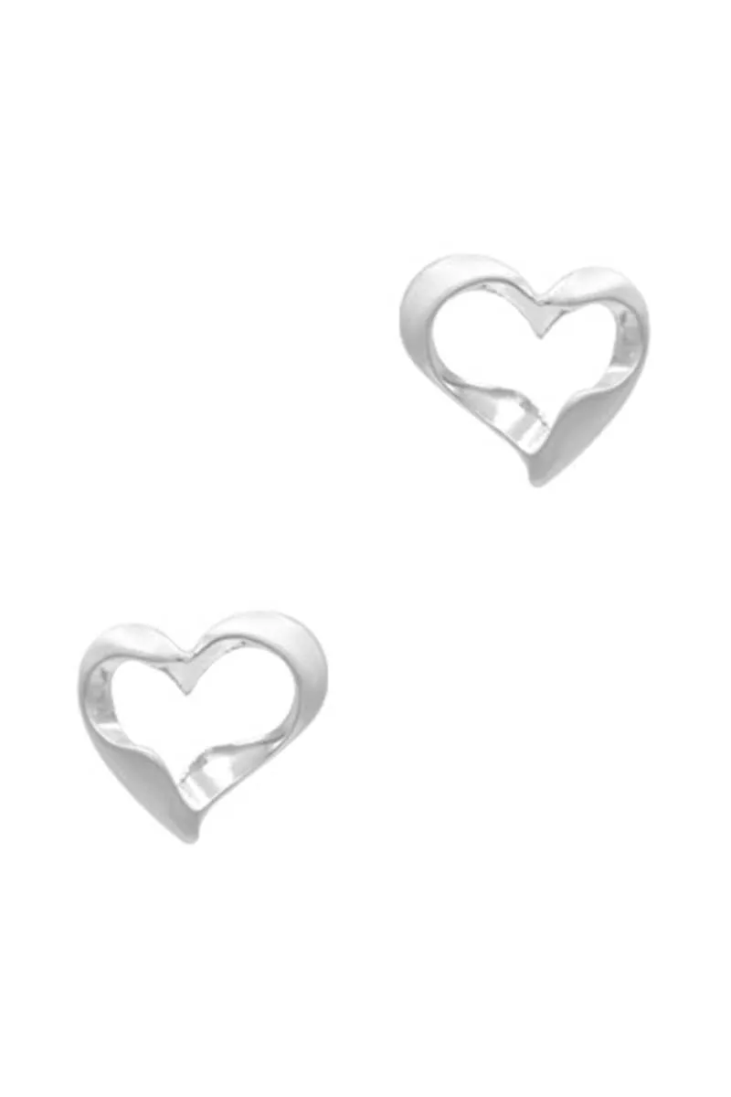 Metal Heart Stud Earring