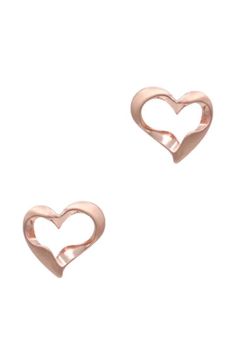 Metal Heart Stud Earring