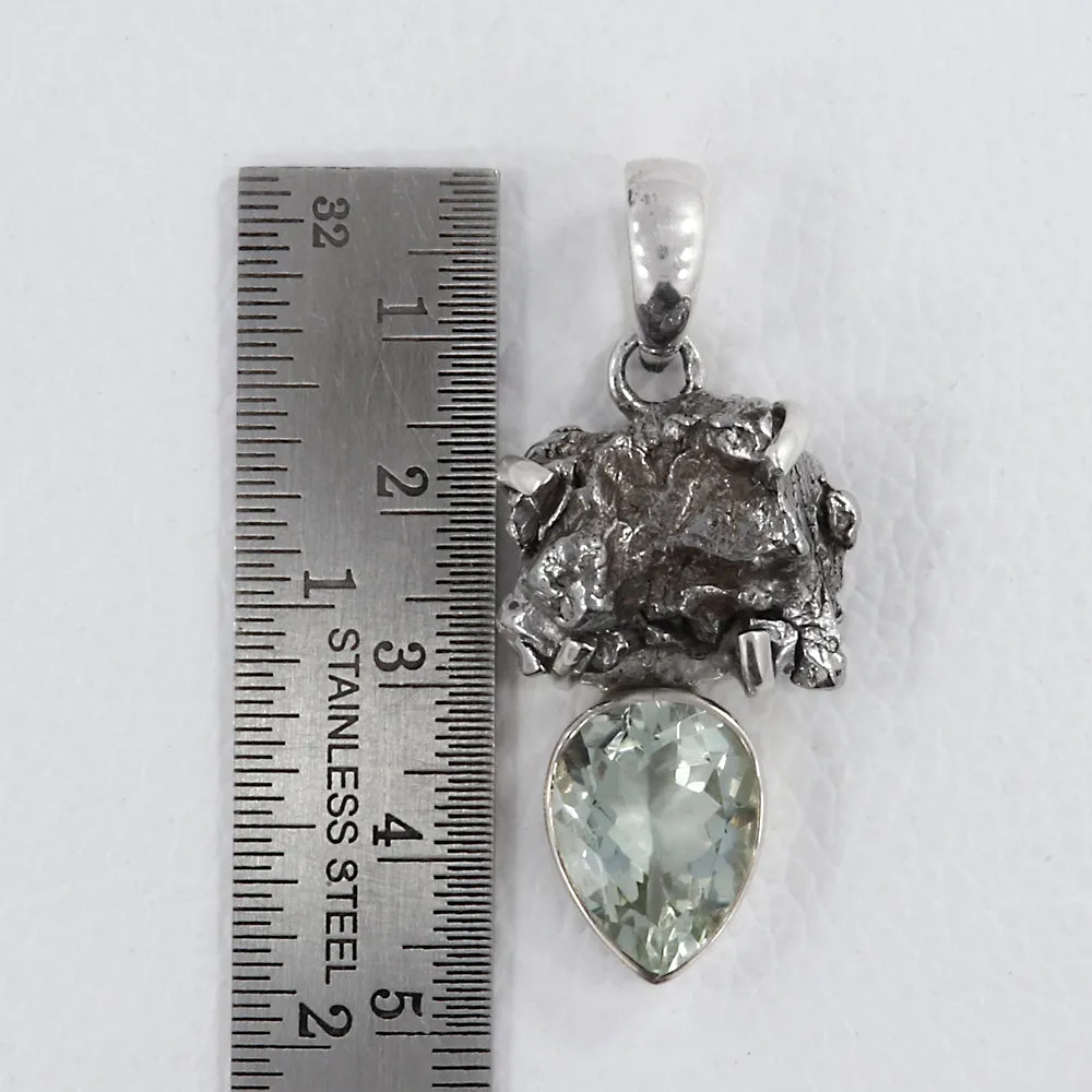Meteorite Silver Pendant