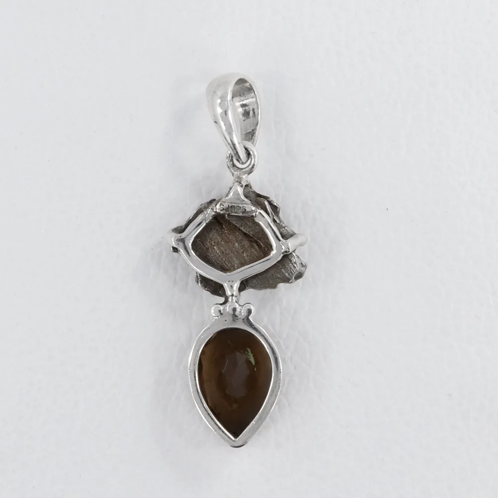 Meteorite Silver Pendant
