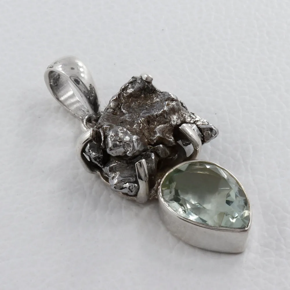 Meteorite Silver Pendant