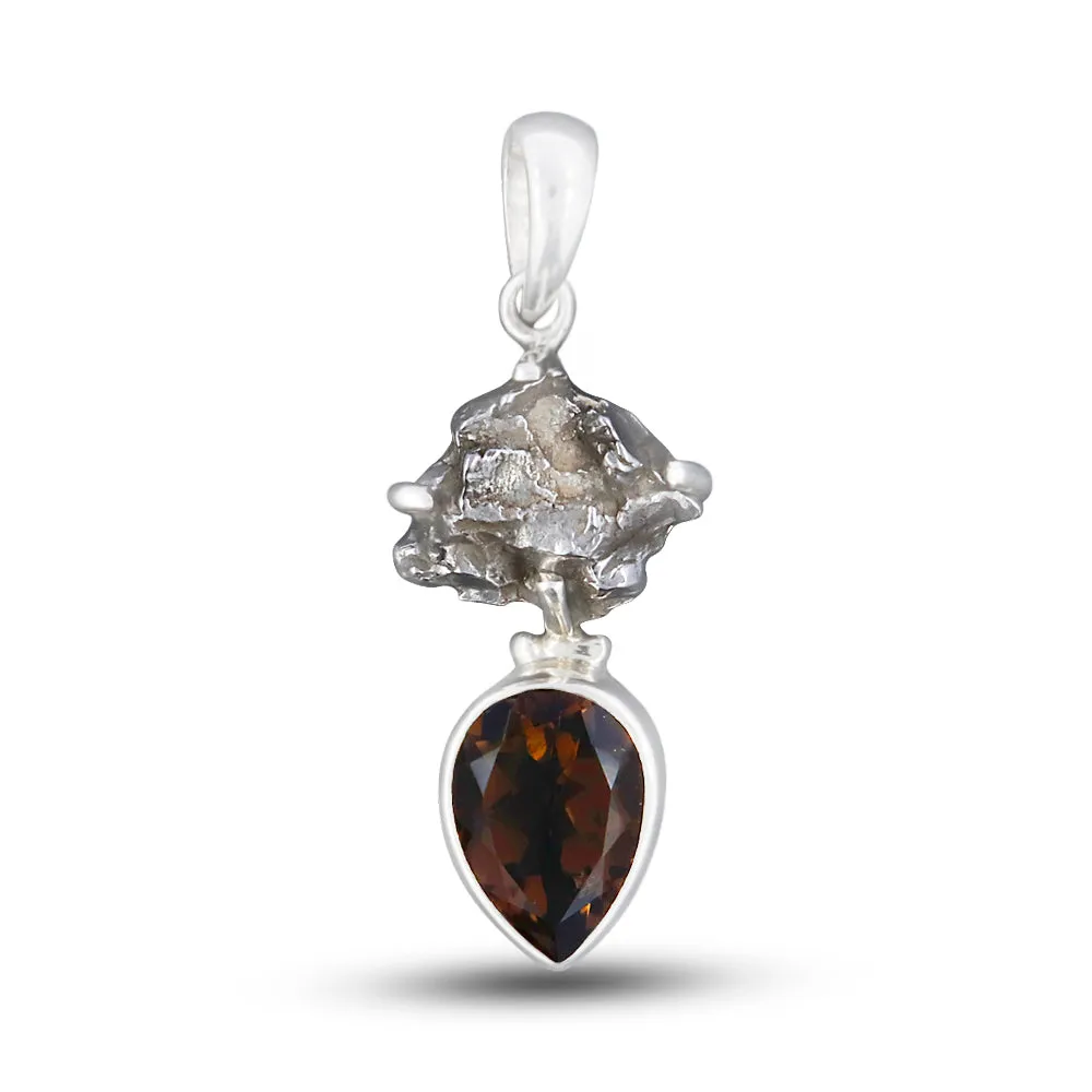 Meteorite Silver Pendant