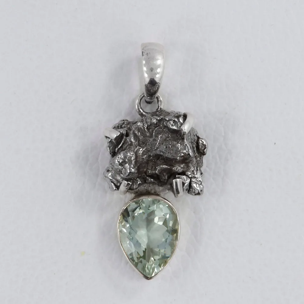 Meteorite Silver Pendant