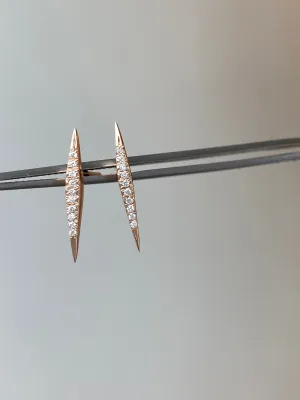 Micro Pave Thin DT Pyramid Spike Stud