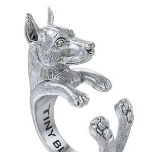 Miniature Pinscher Jewelry Cuddle Wrap Ring
