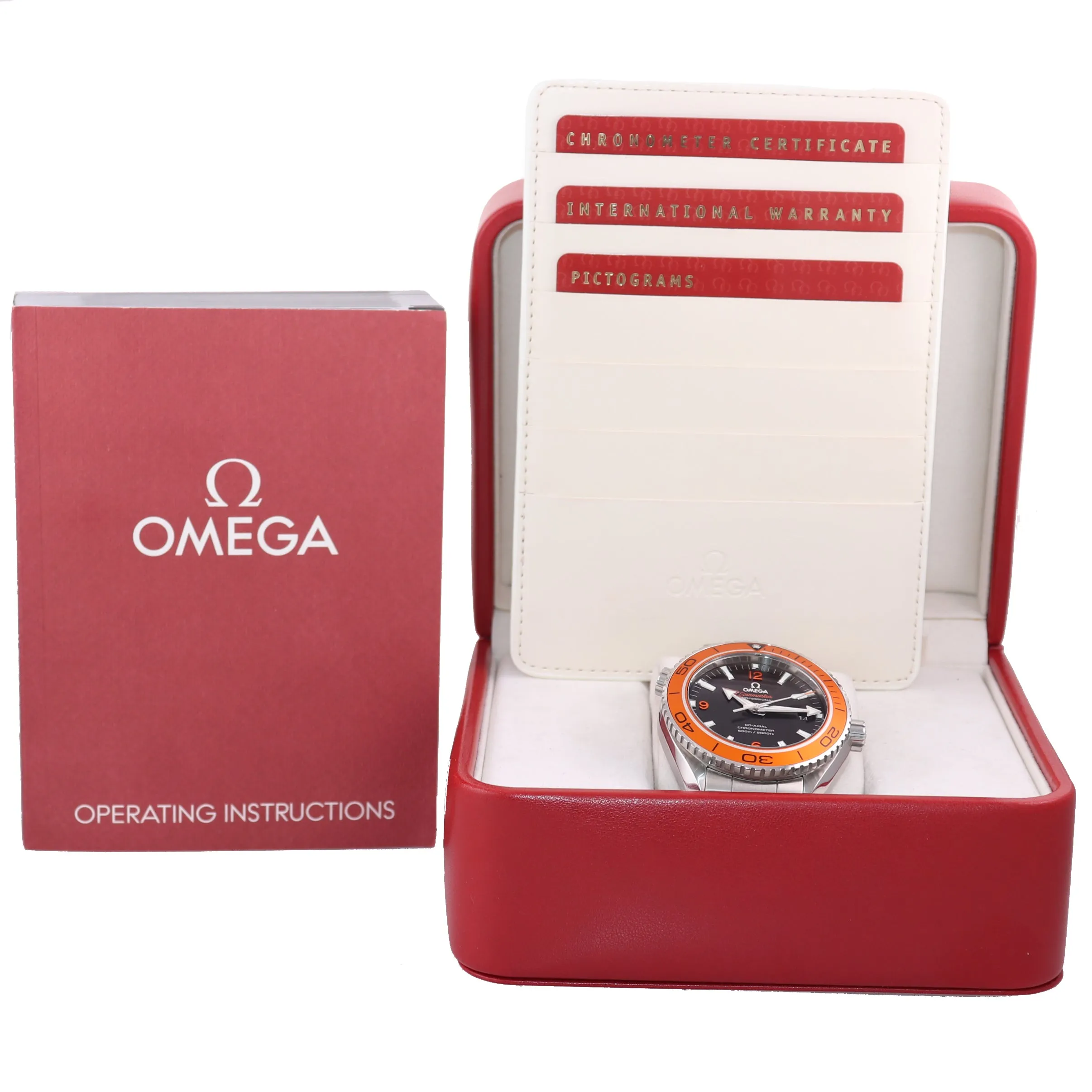 MINT Omega Seamaster Planet Ocean XL Orange 600M 232.30.46.21.01.002 Watch Box