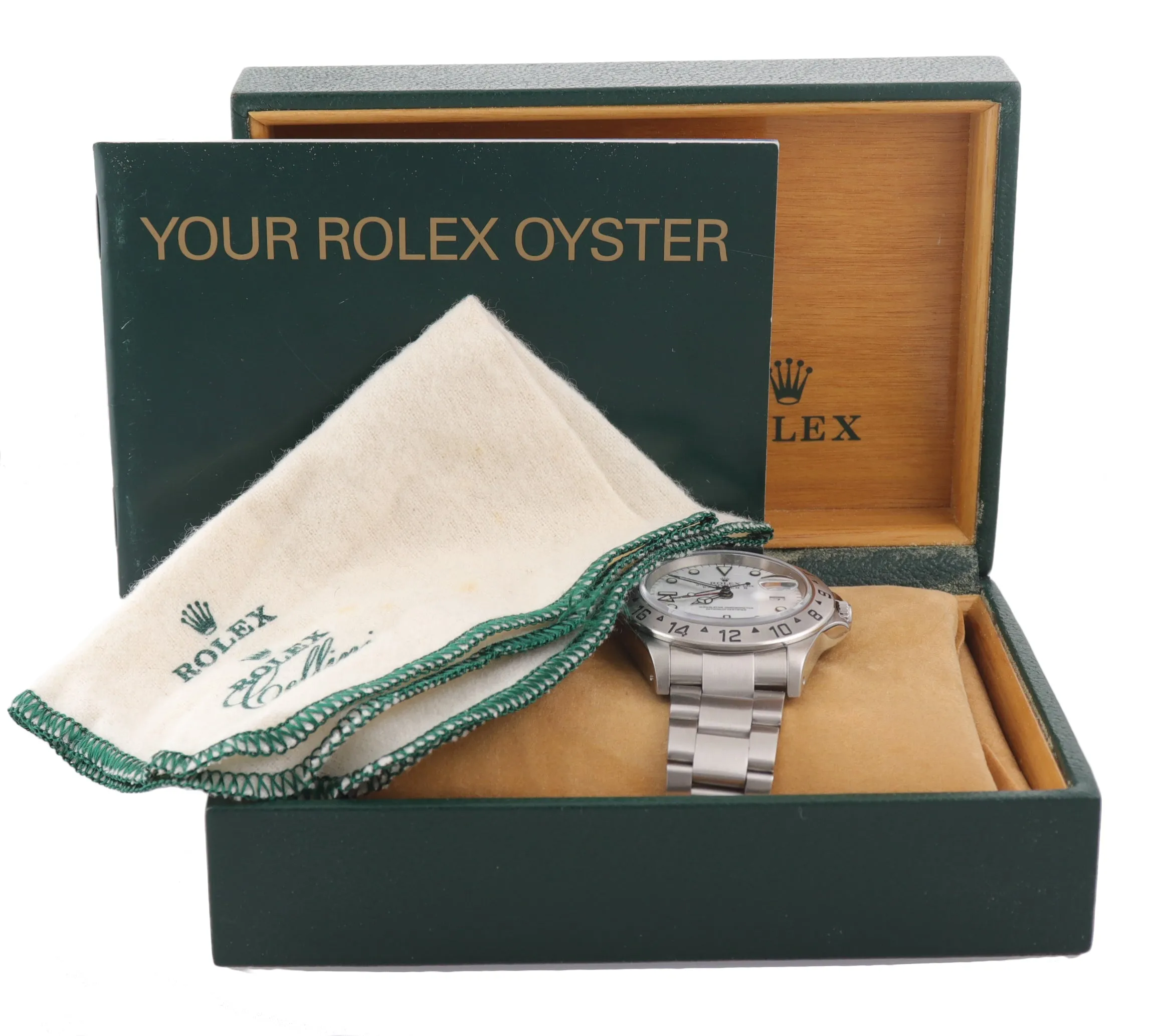 MINT Rolex Explorer 2 16570 Steel White Polar GMT SWISS ONLY  Dial 40mm Watch
