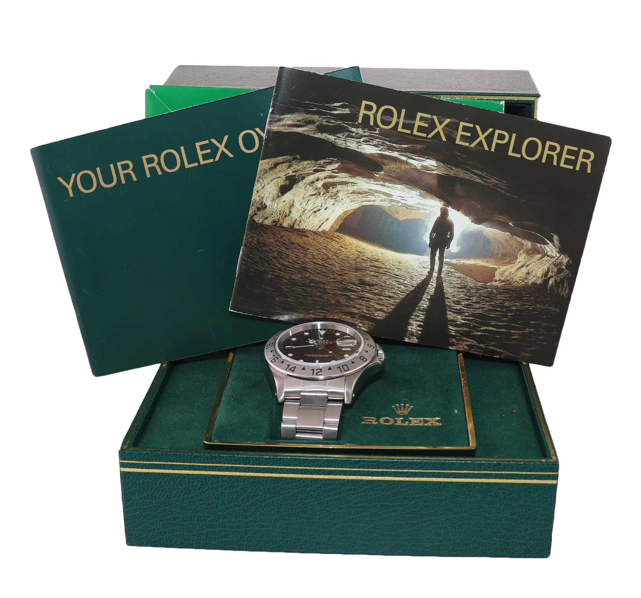 MINT Rolex Explorer II 16570 Steel Black Dial Date Swiss Only GMT 40mm Watch Box