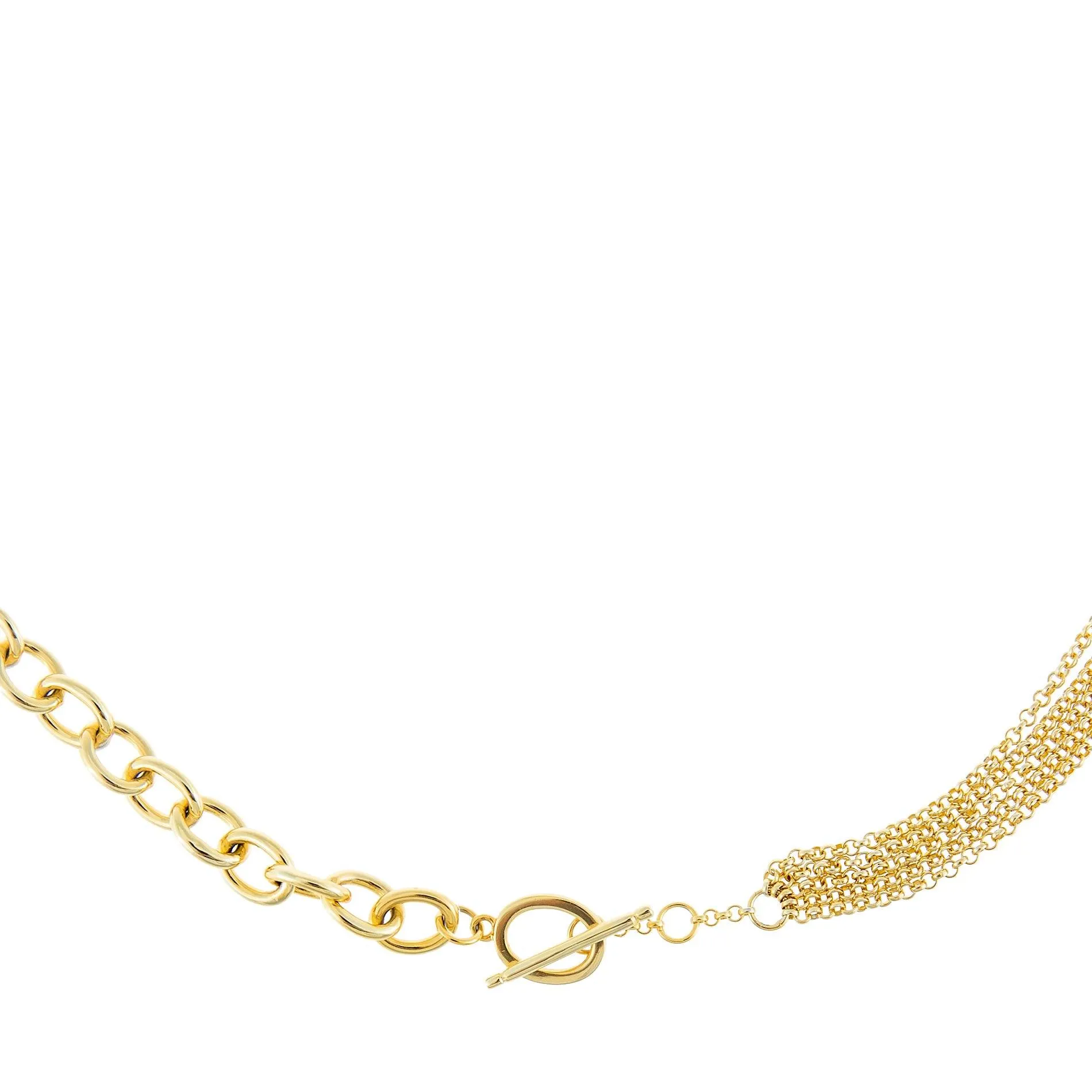 Mixed Chain Toggle Necklace