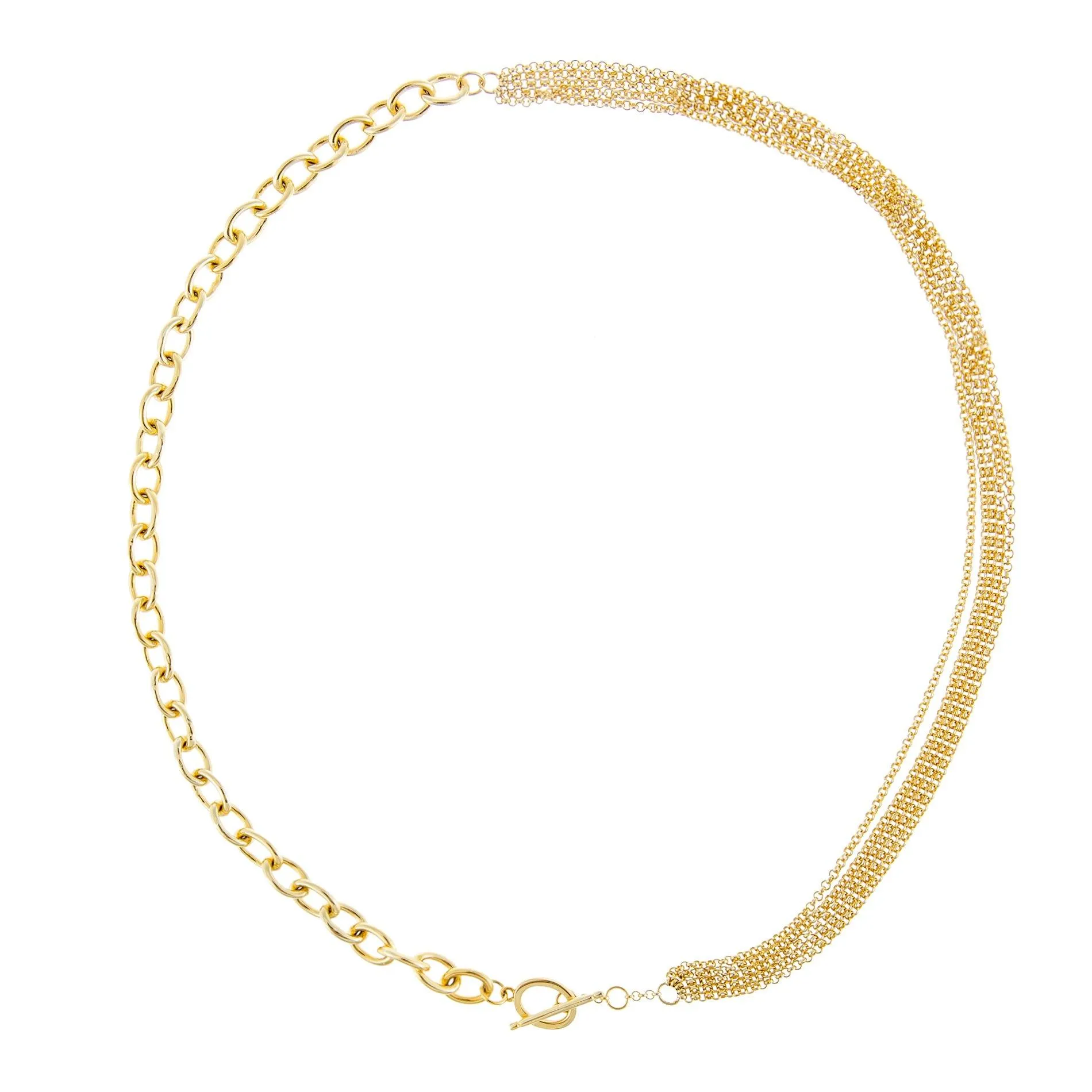 Mixed Chain Toggle Necklace