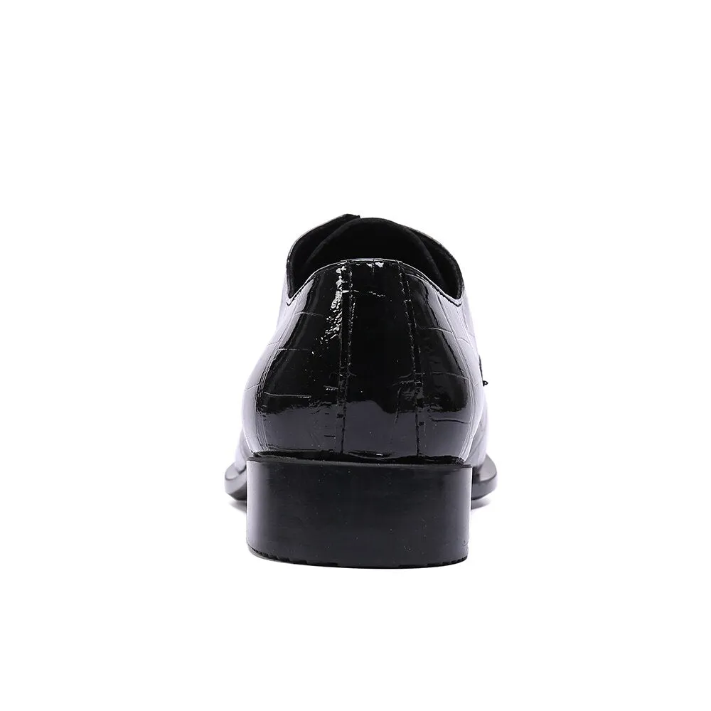 Mixed Color Genuine Leather Men Oxford Shoes Party Lace Up Dress Shoes