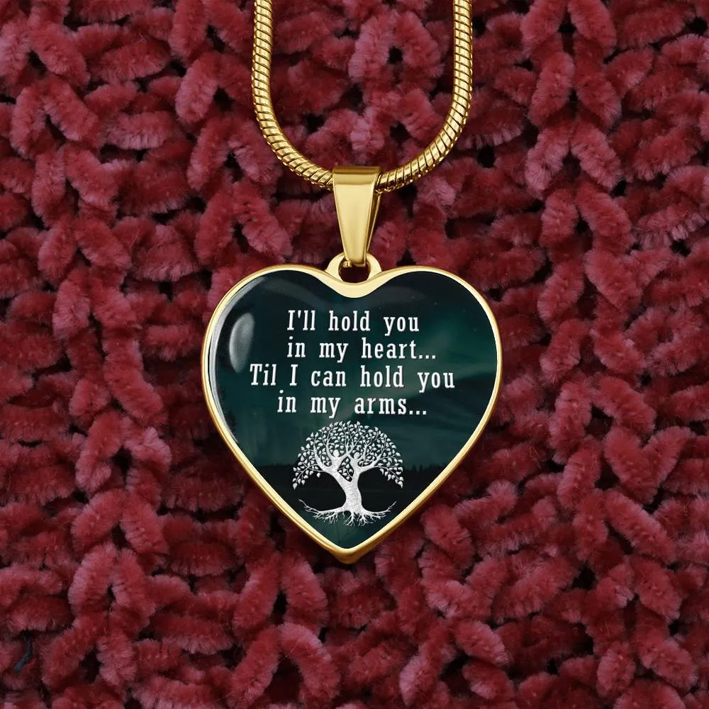 Mom Remembrance-Statement Heart Necklace