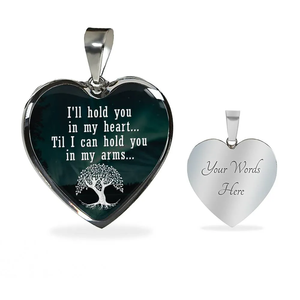 Mom Remembrance-Statement Heart Necklace