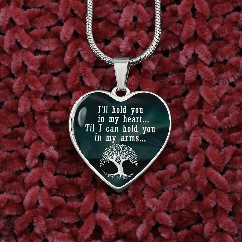 Mom Remembrance-Statement Heart Necklace