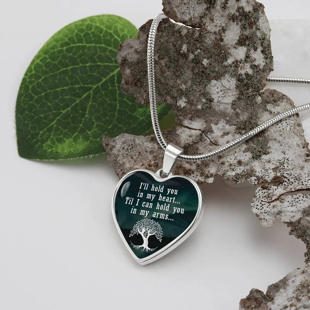 Mom Remembrance-Statement Heart Necklace