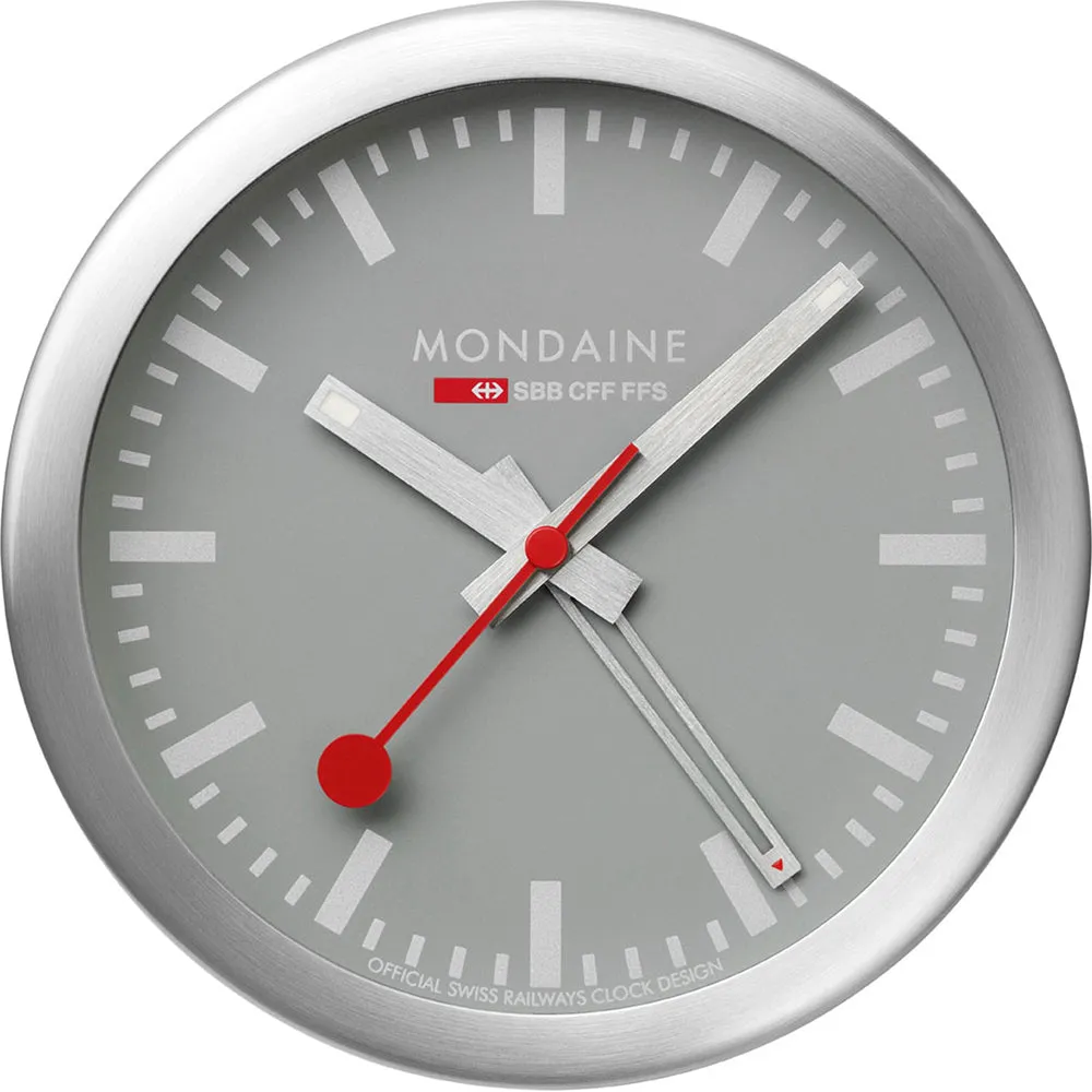 Mondaine Clock Good Grey Watch