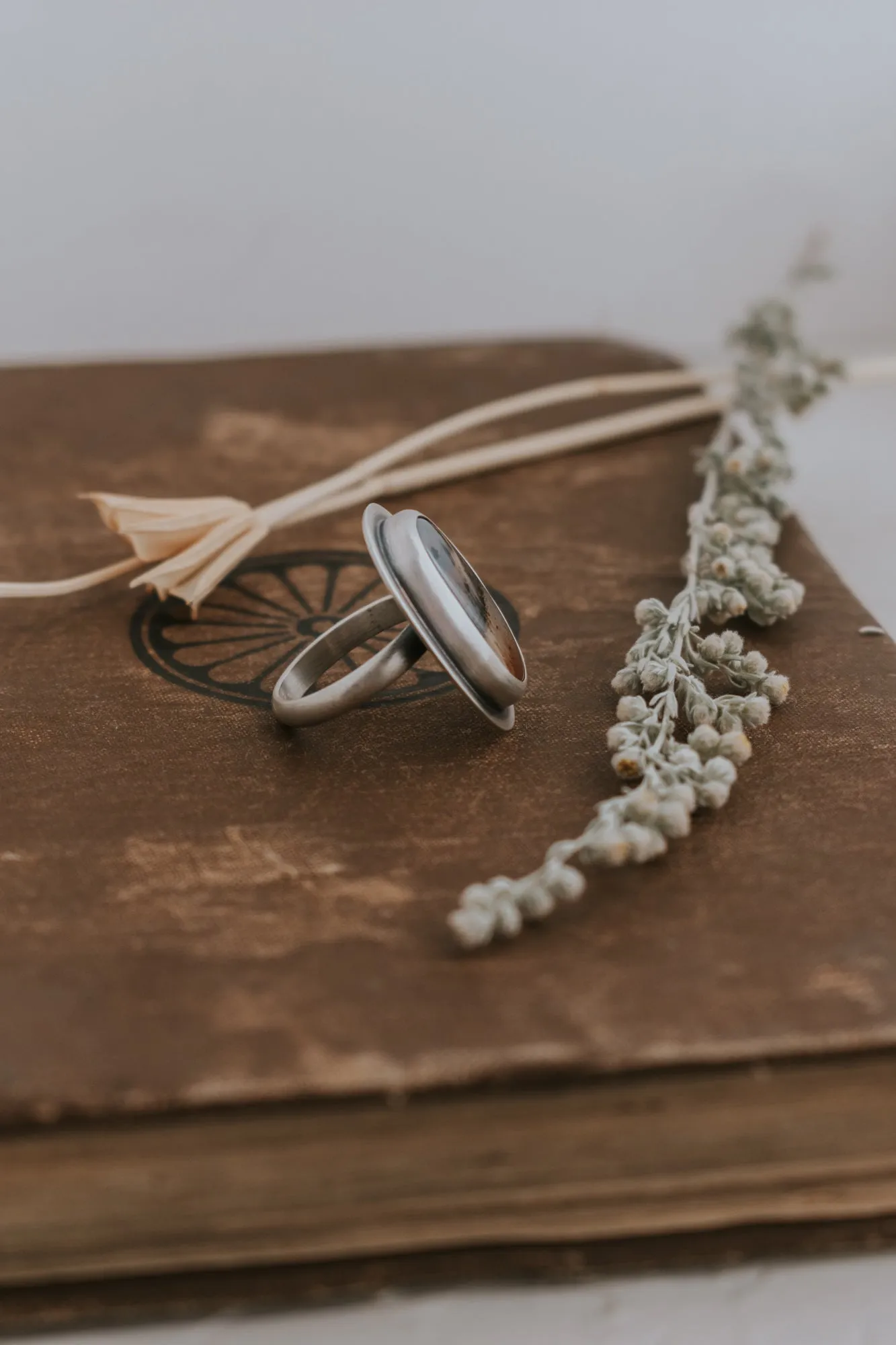 Montana Agate Statement Ring - Size 6.75