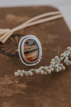Montana Agate Statement Ring - Size 6.75