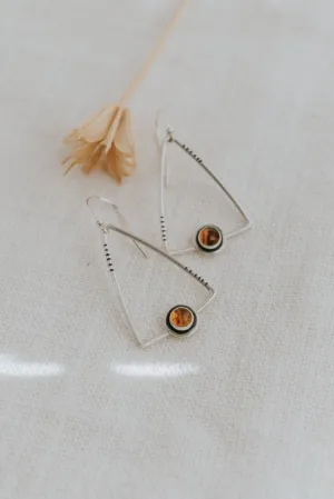 Montana Agate Trapeze Earrings