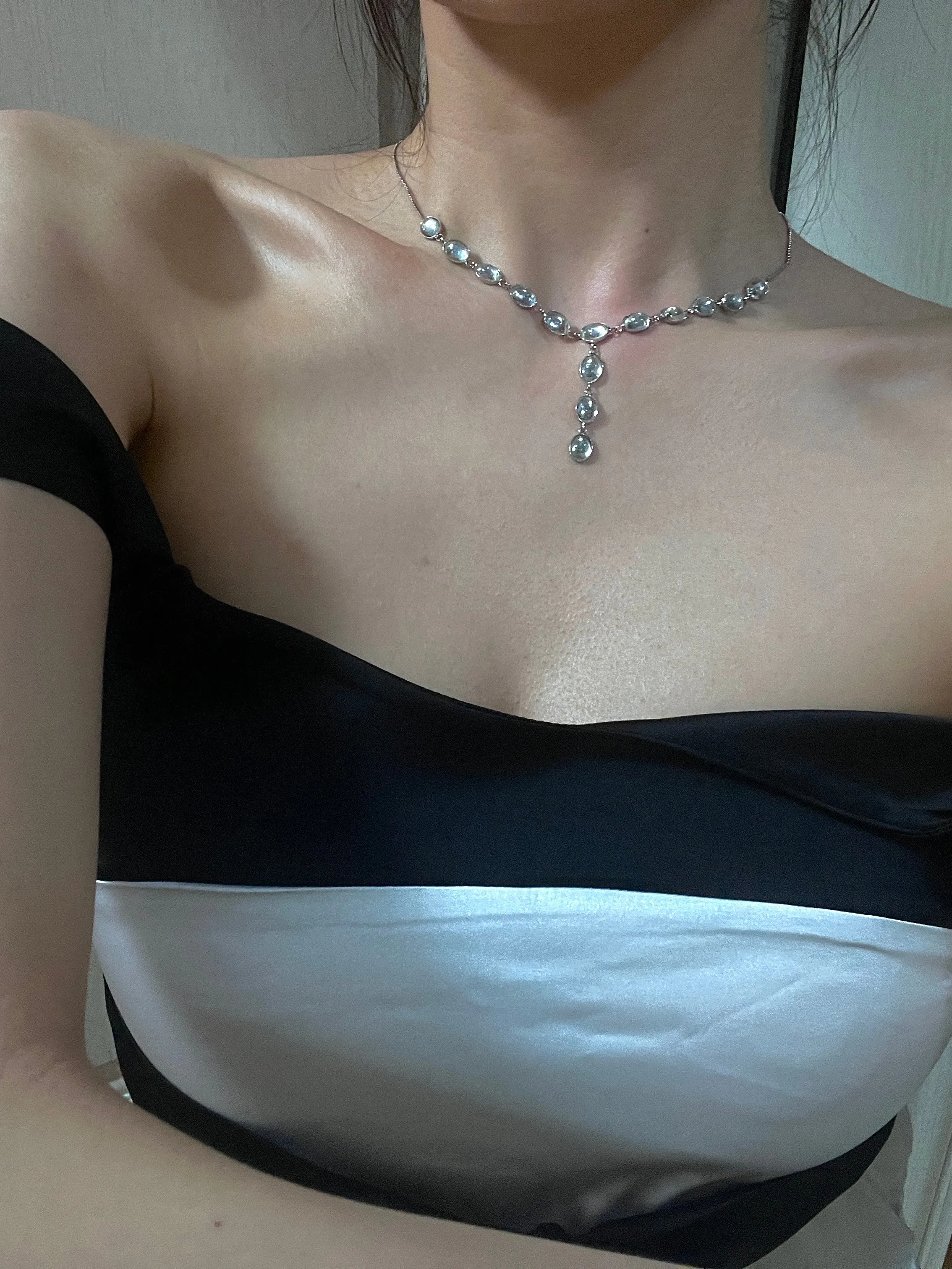 Moonlit Glow Bead Necklace