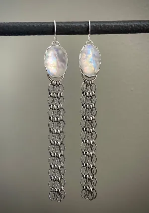 Moonstone Fringe Earrings