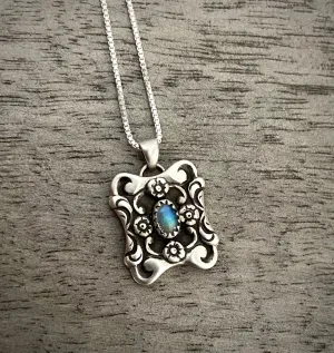 Moonstone Victorian Floral Pendant