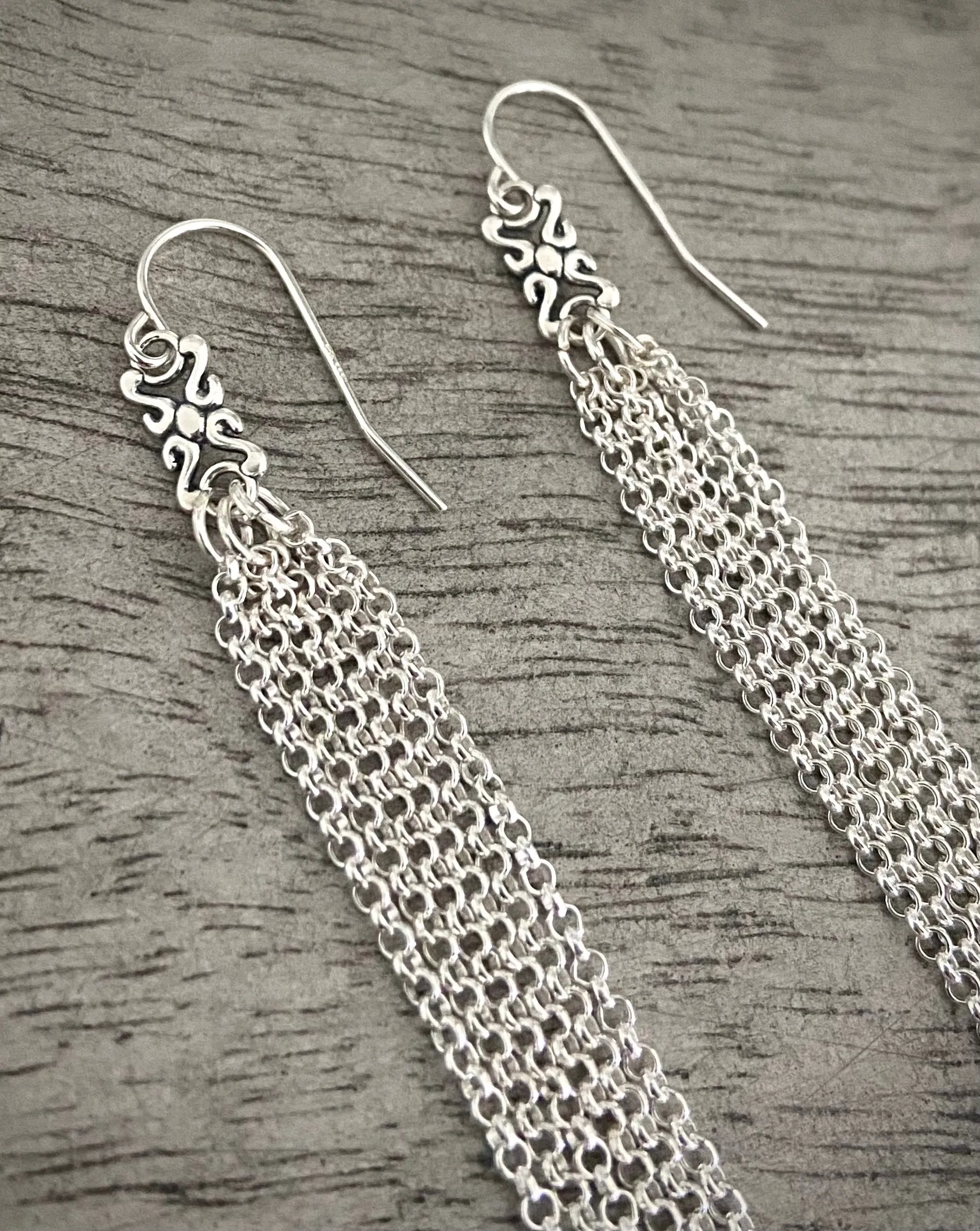 Moroccan Tile Fringe Earring