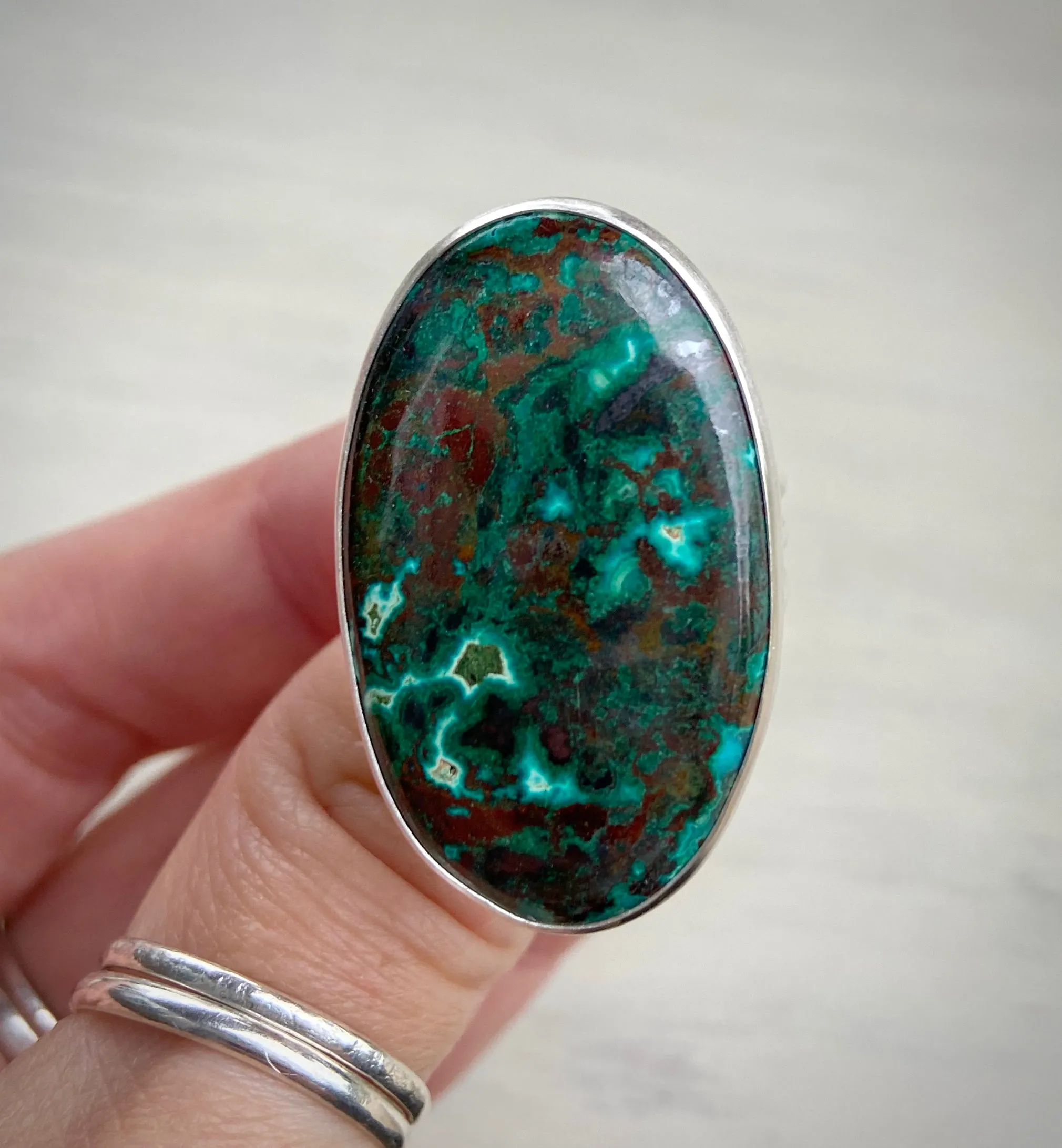 •Mother Earth• Chrysocolla Malachite Ring