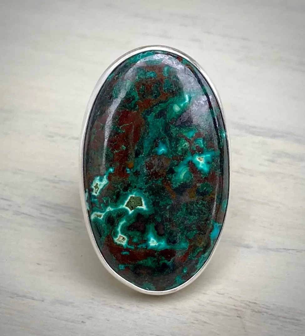 •Mother Earth• Chrysocolla Malachite Ring