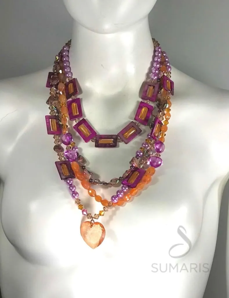 MY HEARTS BELONG TO DADDY OOAK STATEMENT NECKLACE