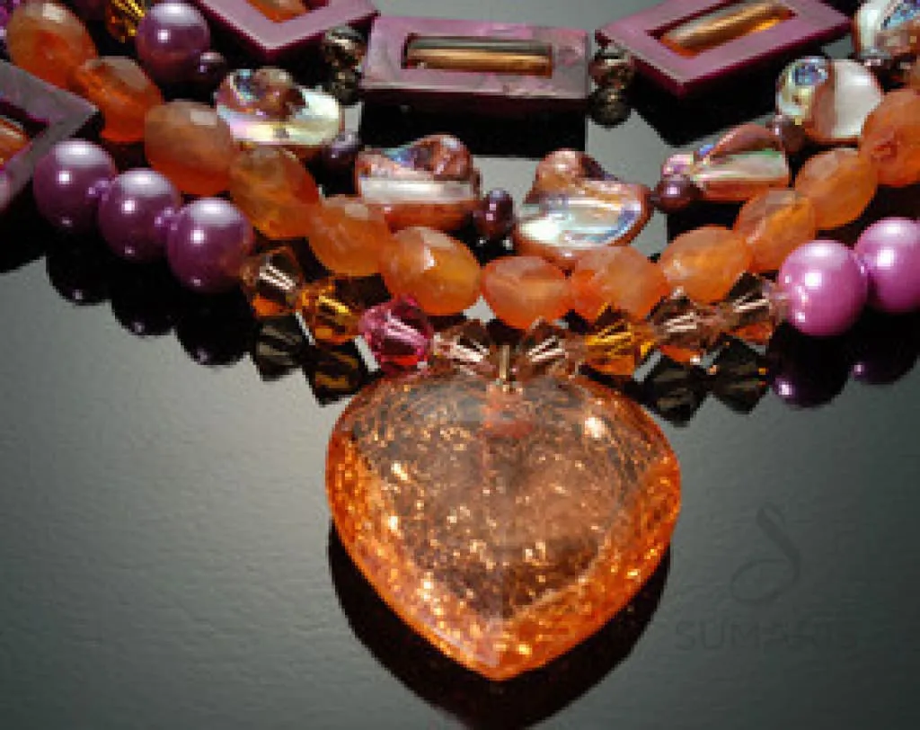 MY HEARTS BELONG TO DADDY OOAK STATEMENT NECKLACE
