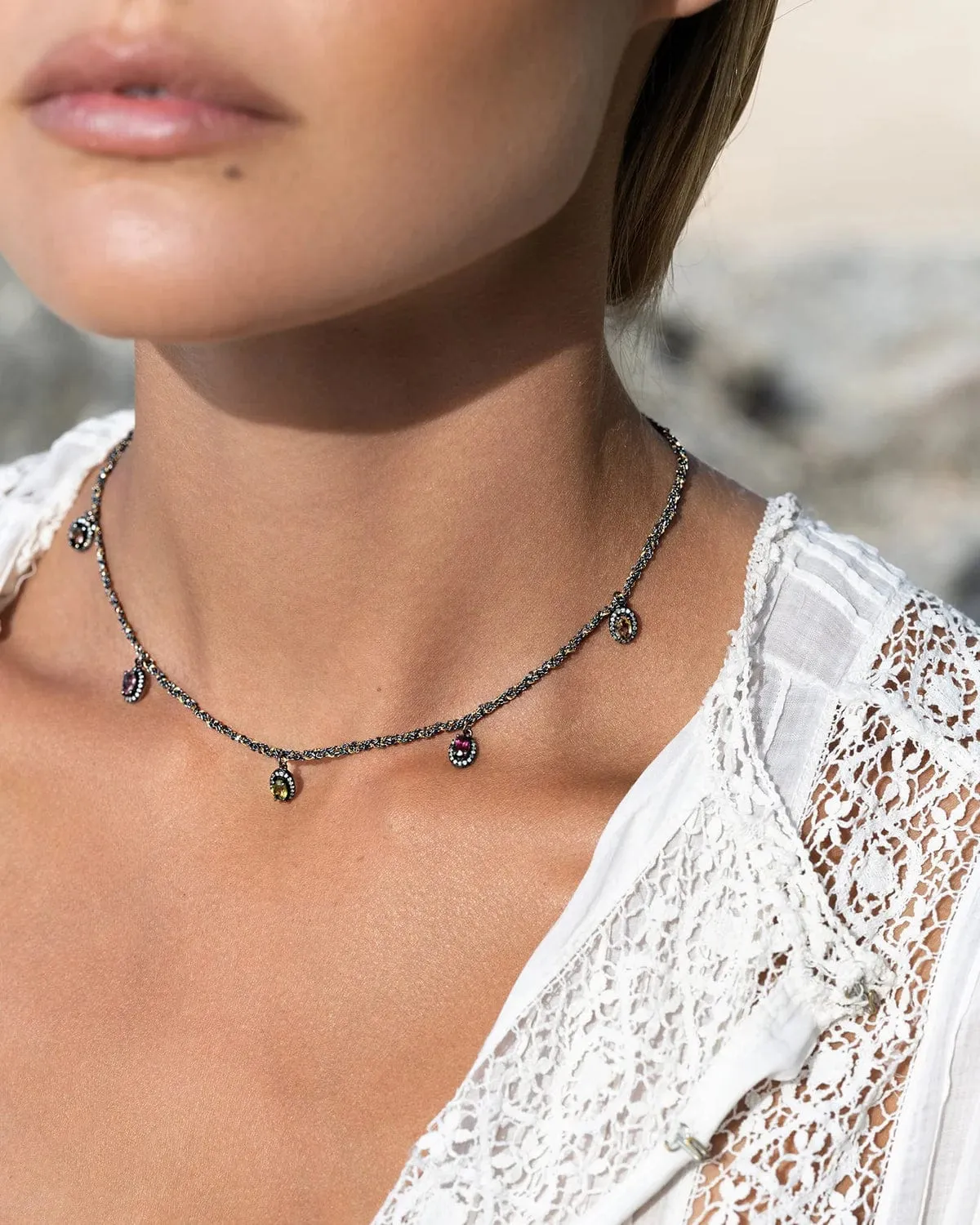 N° 870 Necklace Ruthenium
