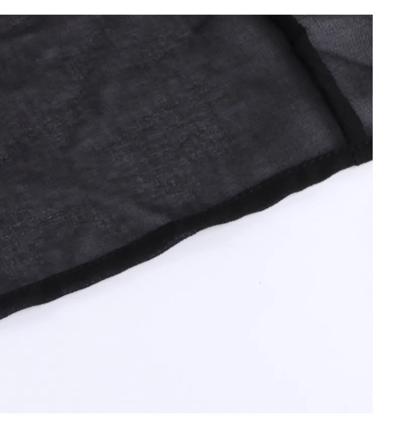 Nanette Black Vegan Leather Chiffon Tail Biker Vest