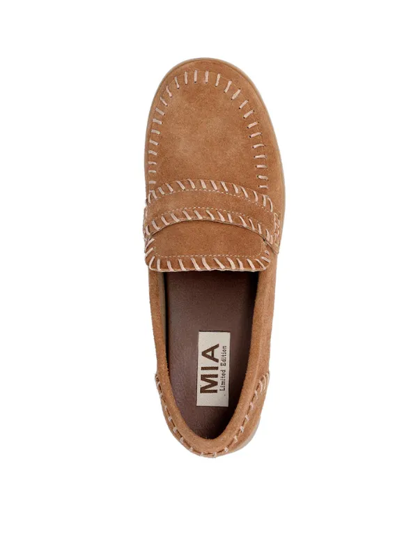 Natalee Loafer - Tan Suede