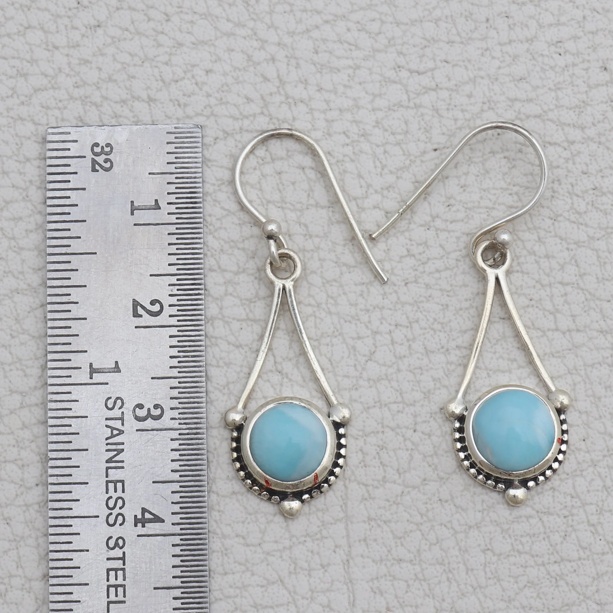 Natural Ethiopian Opal Silver Earrings