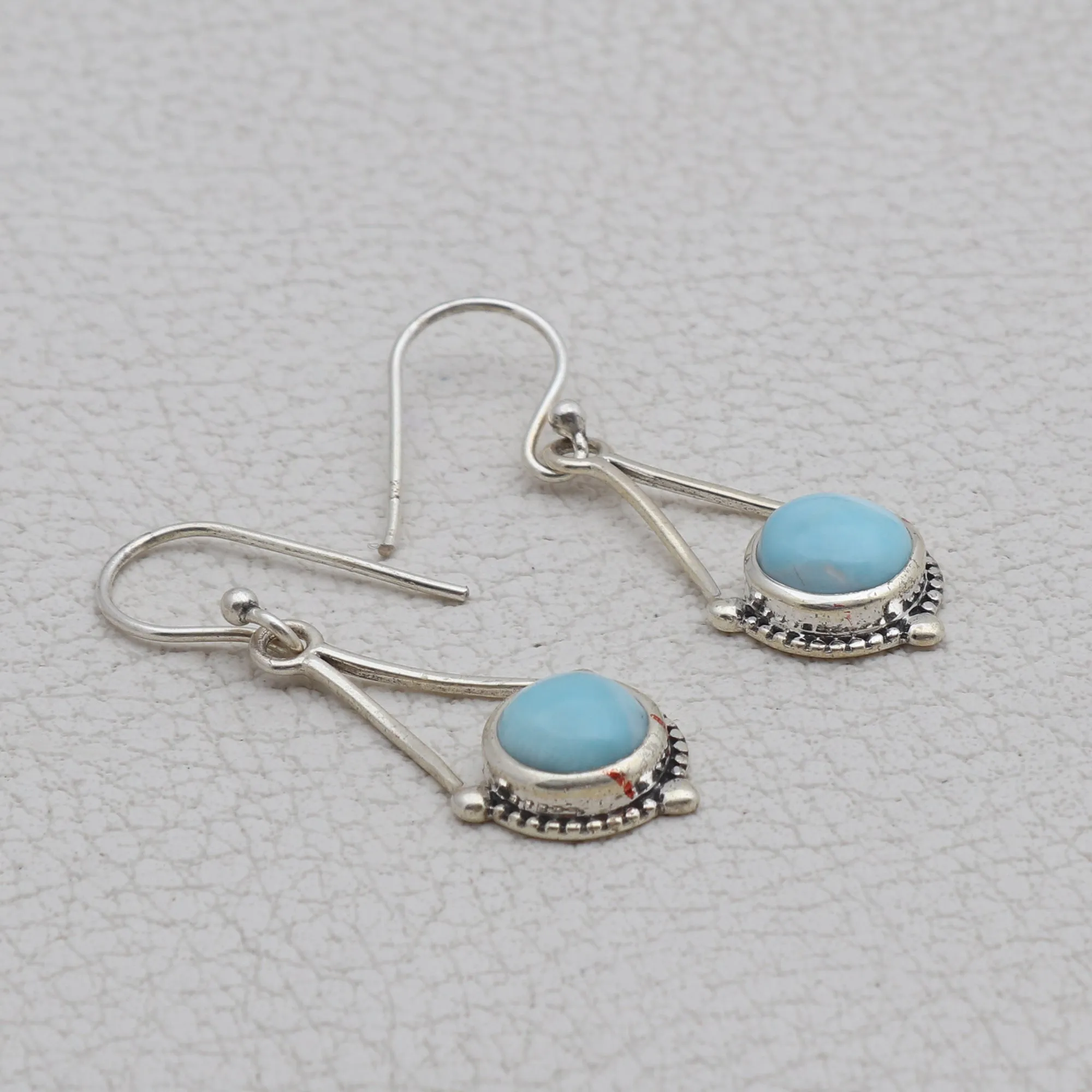 Natural Ethiopian Opal Silver Earrings