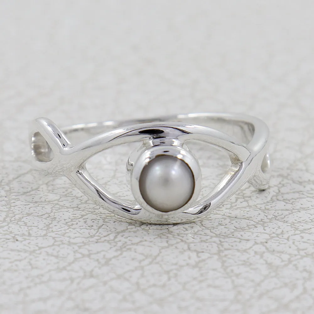 Natural Pearl 925 Sterling Silver Ring