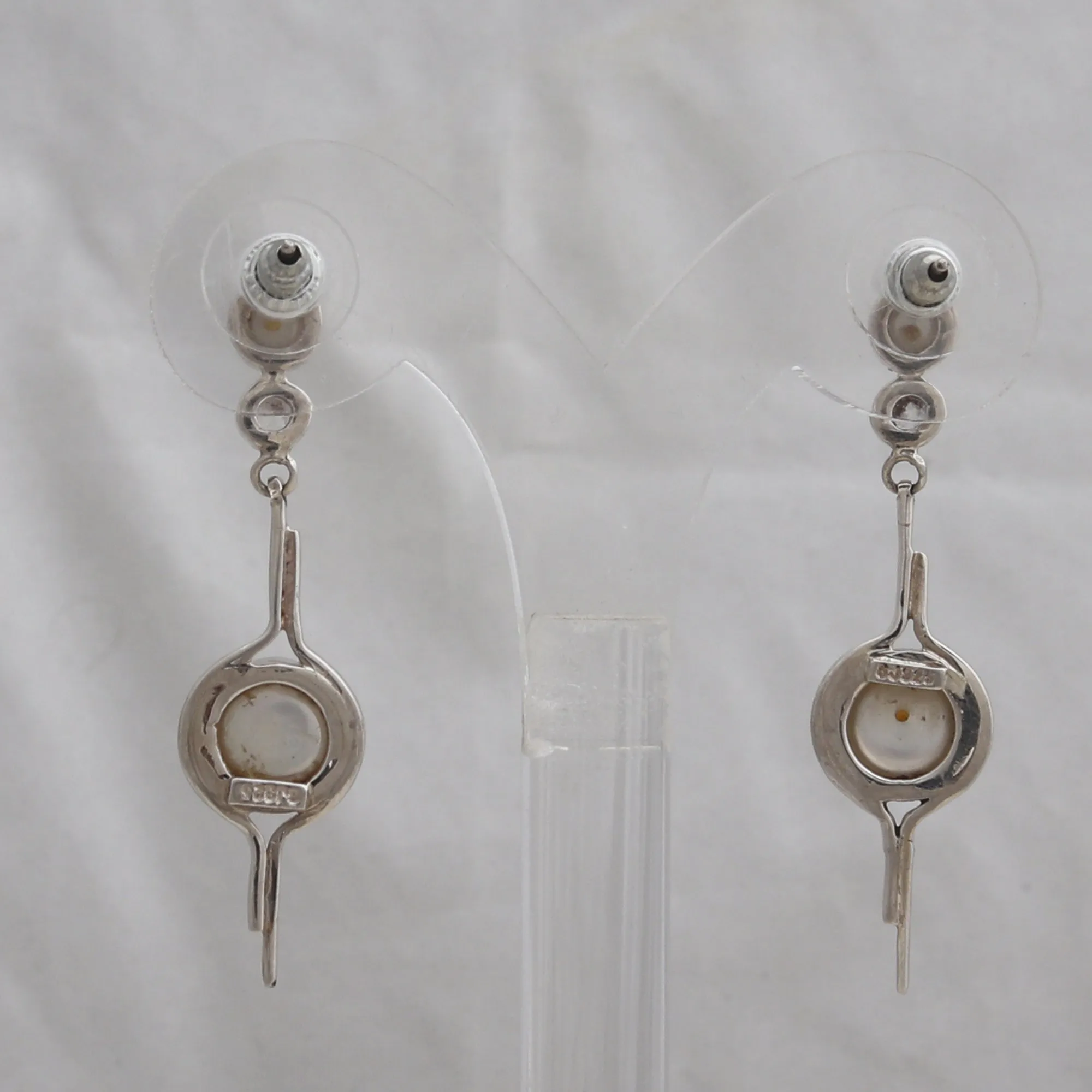 Natural Pearl Silver Earrings