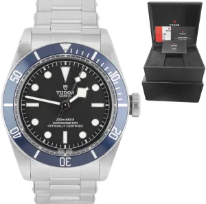 NEW UNWORN Tudor Black Bay Heritage Blue 79230 B Black Stainless 41mm Dive Watch