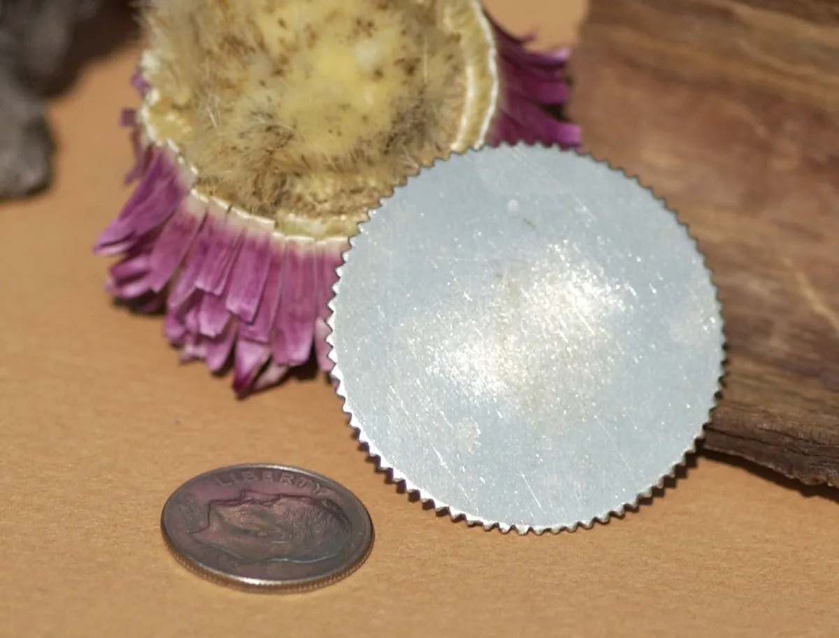 Nickel Silver 35mm Blank Gear Cog Cutout Cutout for Metalworking Stamping Texturing Blank