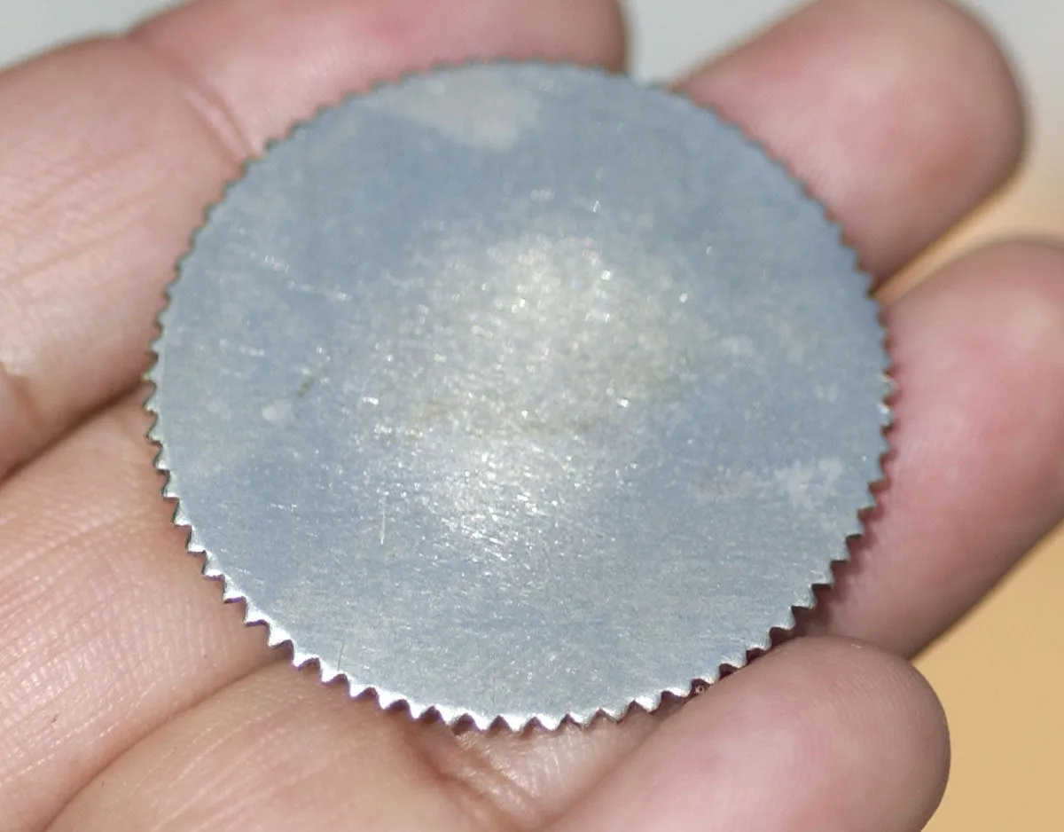 Nickel Silver 35mm Blank Gear Cog Cutout Cutout for Metalworking Stamping Texturing Blank