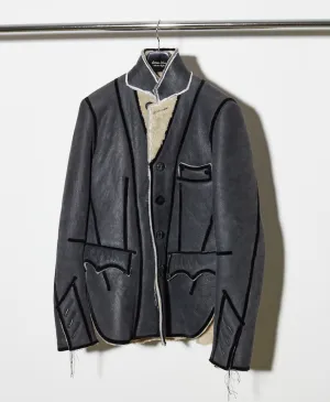 NUMBER (N)INE ARCHIVE LEATHER TAILORED JACKET