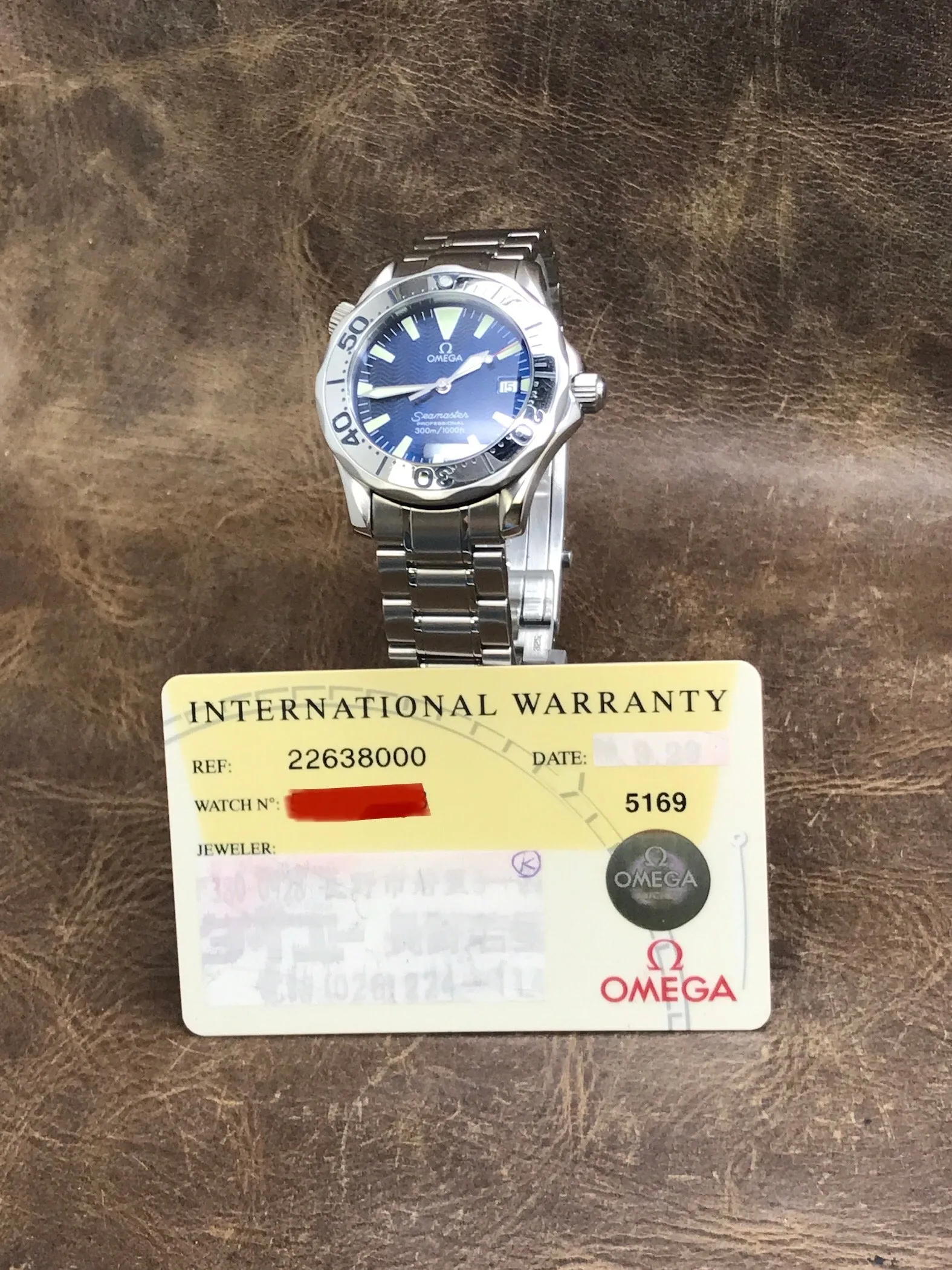 Omega Seamaster 2263.80.00 Blue Dial Quartz Watch