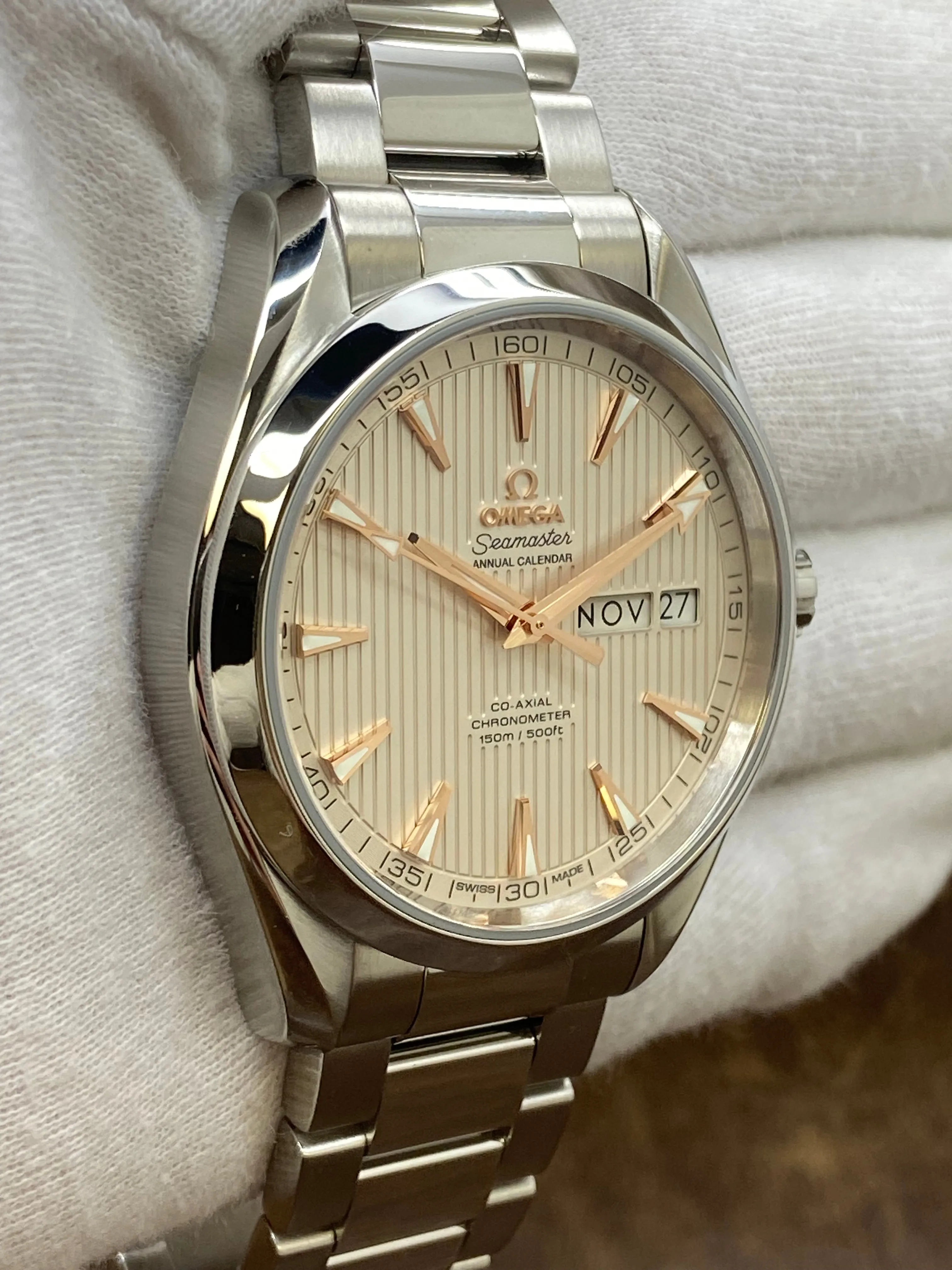 Omega Seamaster Aqua Terra 150M 43mm Day Date 231.10.43.22.02.003 Silver Dial Automatic Men's Watch