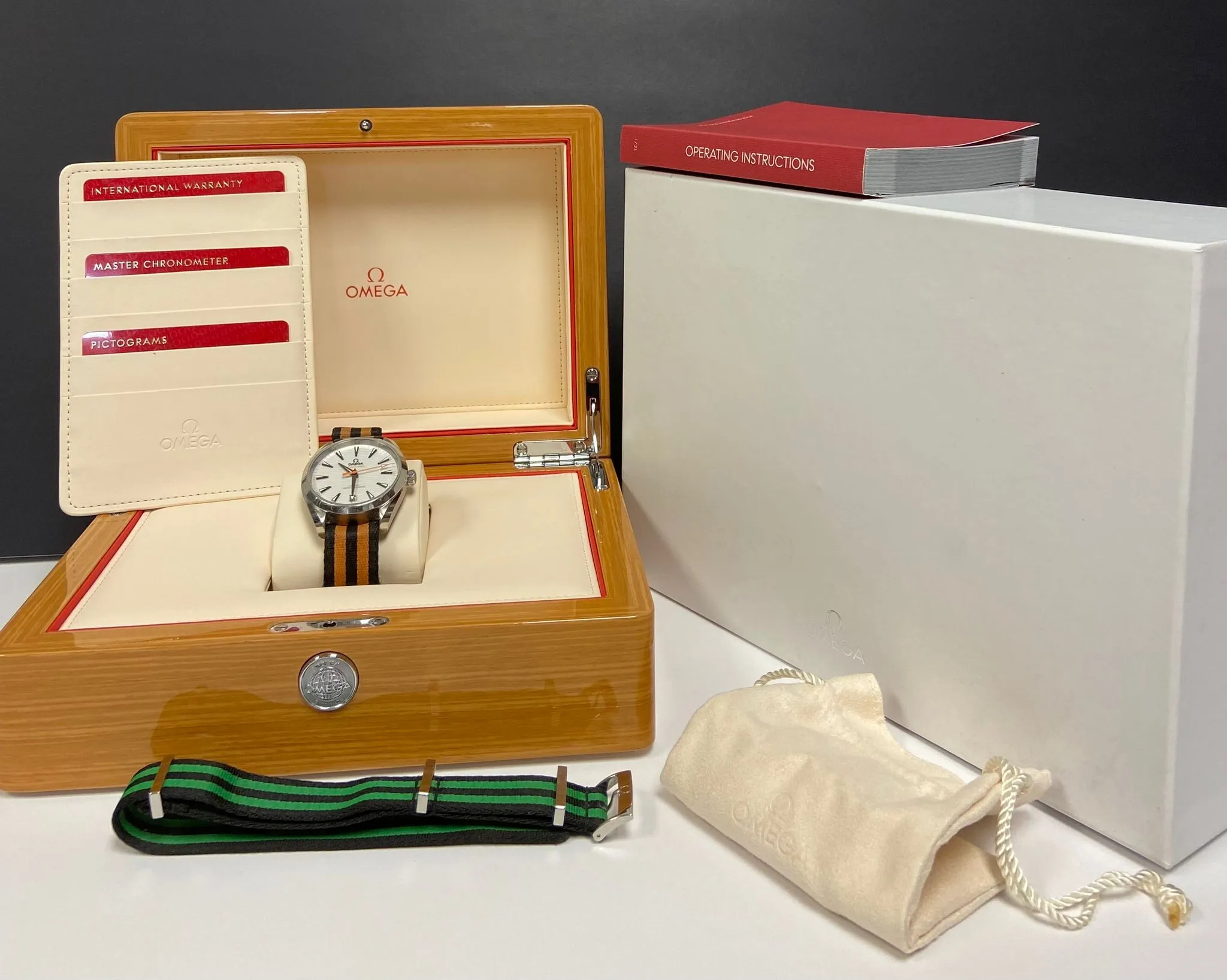 Omega Seamaster Aqua Terra 150M extra NATO strap 220.12.41.21.02.003 Silver Dial Automatic Men's Watch