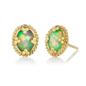 Opal Stud Earrings