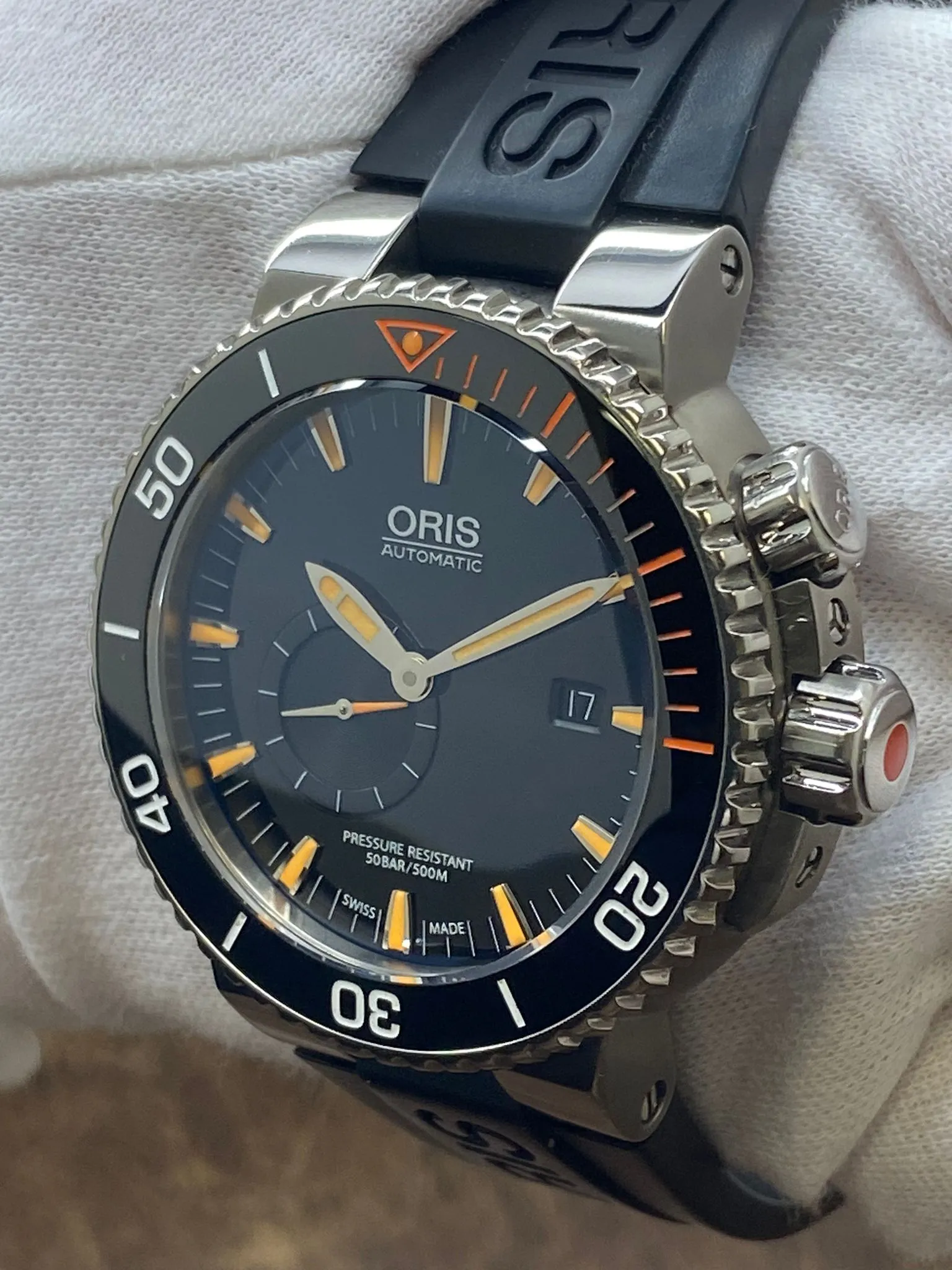 Oris Aquis Carlos Coste Limited Edition 01 743 7709 7184 Black Dial Automatic Men's Watch