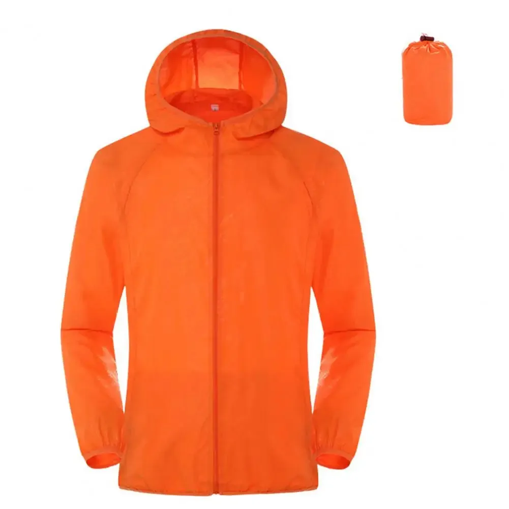 Outdoor Jacket Stylish Anti-scratch Windbreaker Jacket Unisex Anti-UV Waterproof Camping Rain Jacket Daily Clothing