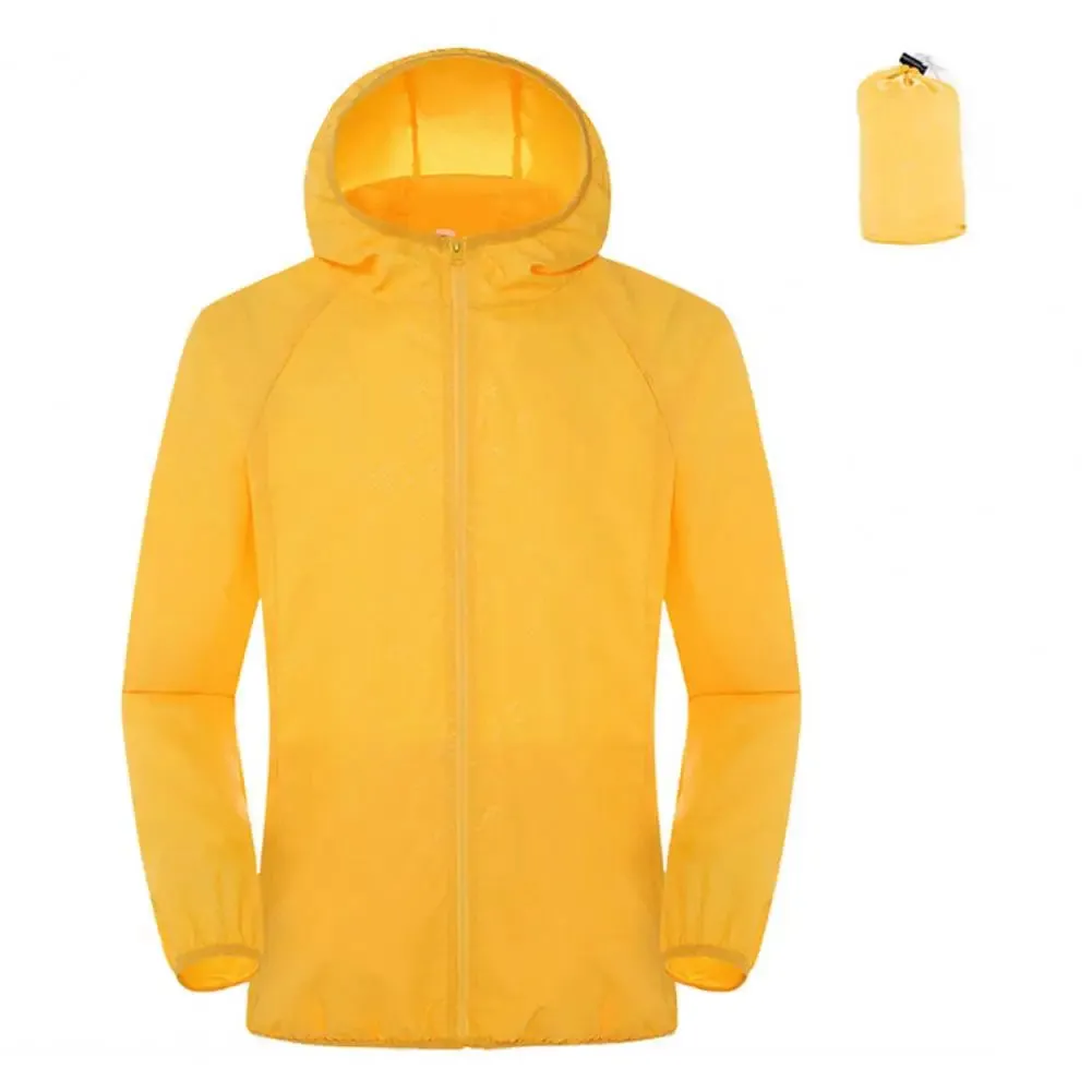 Outdoor Jacket Stylish Anti-scratch Windbreaker Jacket Unisex Anti-UV Waterproof Camping Rain Jacket Daily Clothing